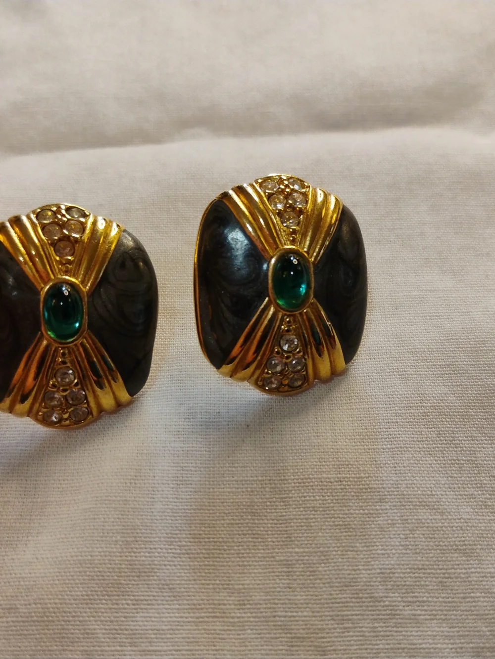 Vintage Kenneth Jay Lane For Avon Duchess Of Windsor Earrings - Picture 2 of 6